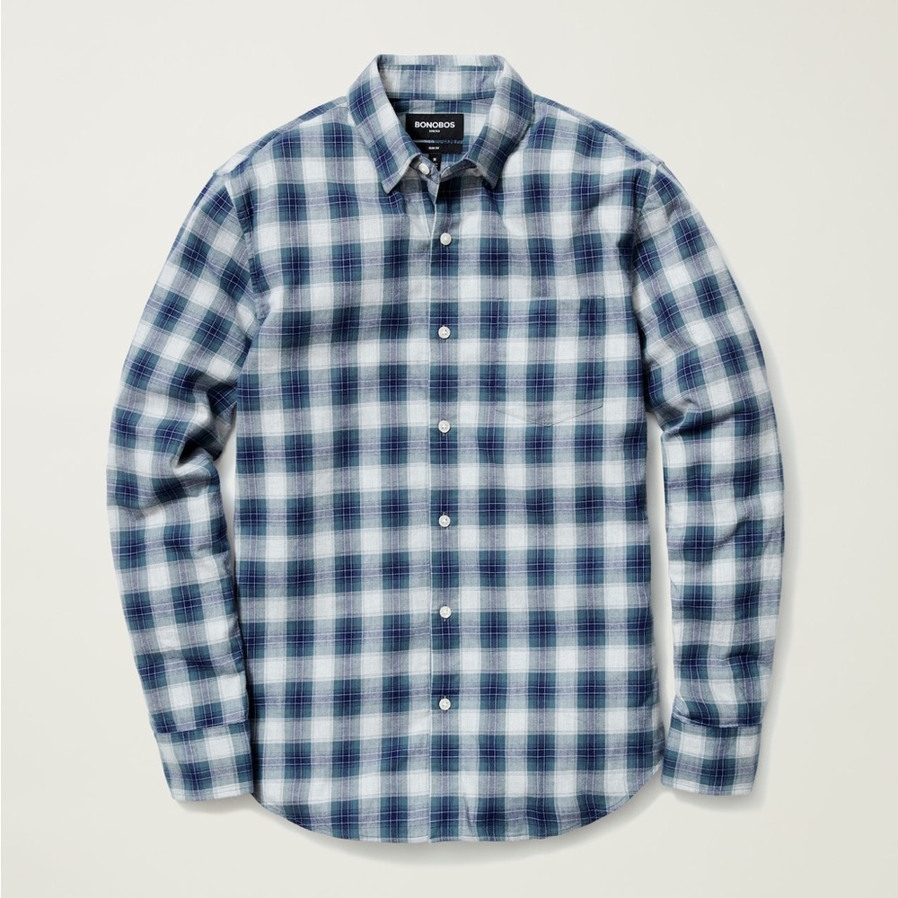 NEW Bonobos Stretch Lightweight Flannel Shirt